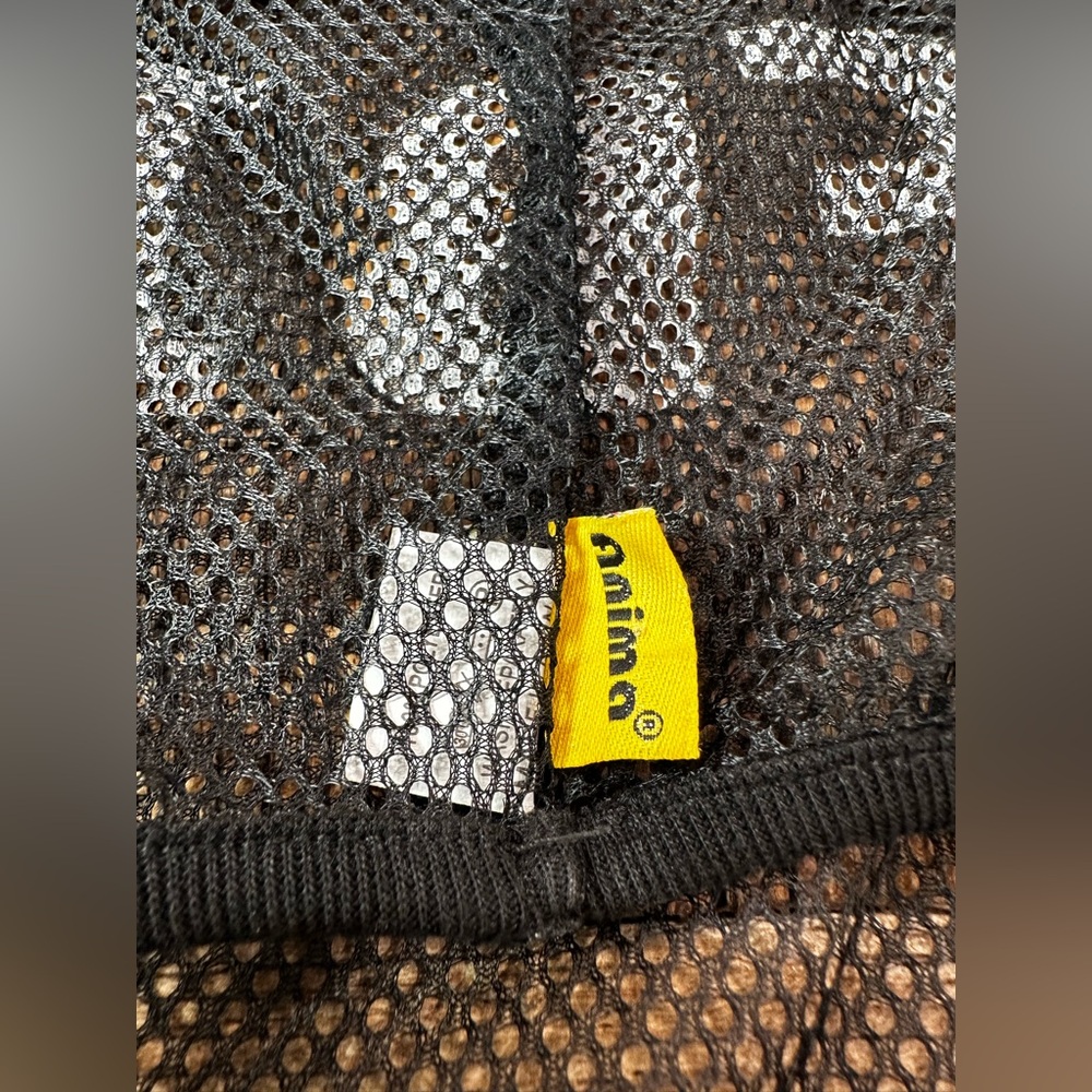Black Mesh Dog Shirt with FBI Print - Picture 3 of 4